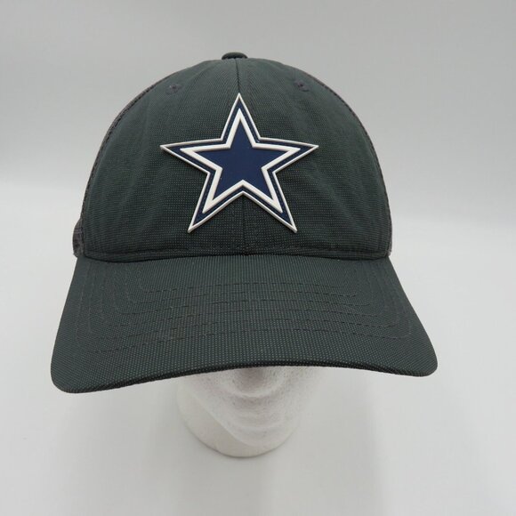 Dallas Cowboys Hat NFL Football Stretch Flex Fit Cap Gray Blue Rubber Logo Patch - Picture 3 of 12